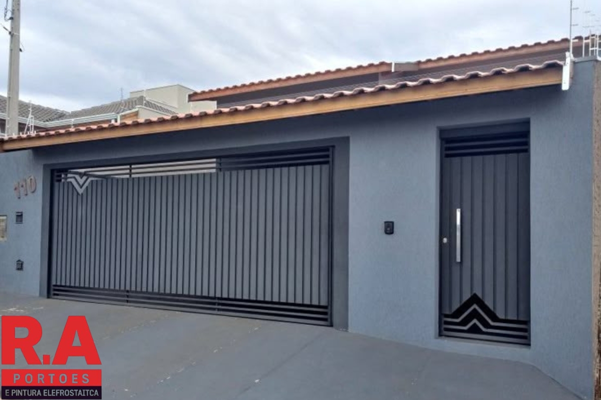 Portão de Alumínio Elegante